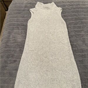 A New Day Light Gray Knit Turtleneck dress